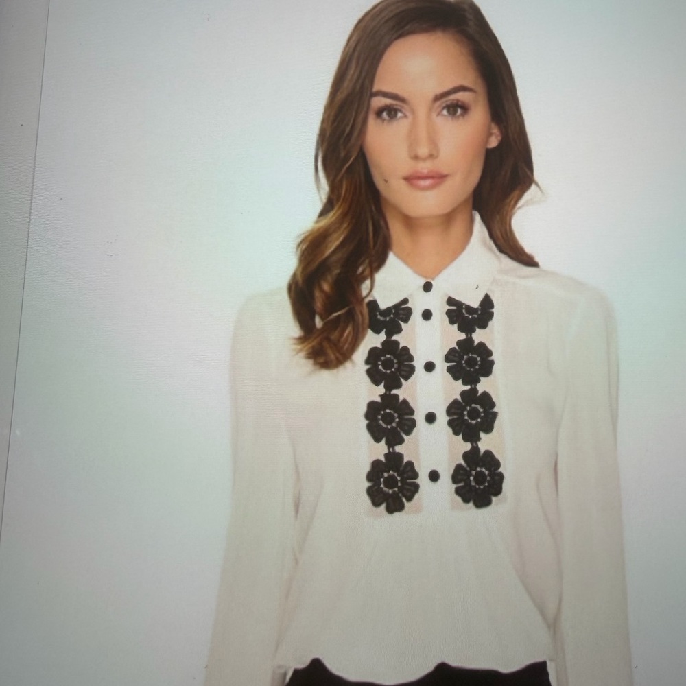NWT  Kate Spade Daisy Lace Silk Blouse Size XL - Picture 4 of 9
